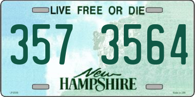 NH license plate 3573564