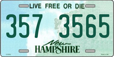 NH license plate 3573565