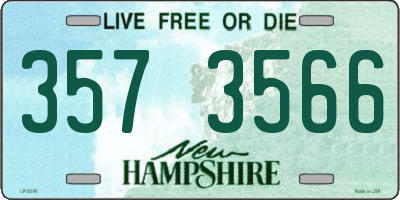 NH license plate 3573566