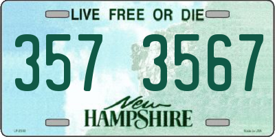 NH license plate 3573567