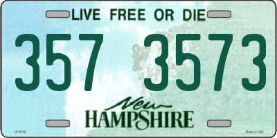 NH license plate 3573573