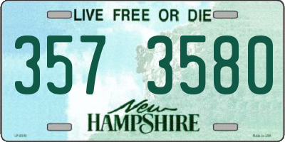 NH license plate 3573580