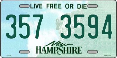 NH license plate 3573594