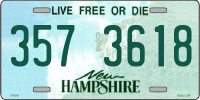 NH license plate 3573618