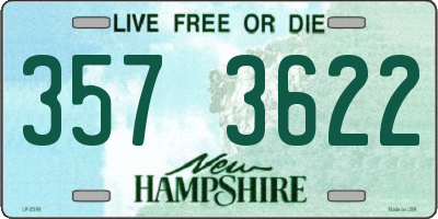 NH license plate 3573622
