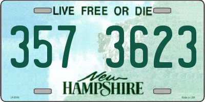 NH license plate 3573623