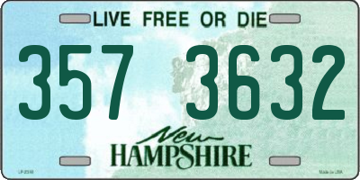 NH license plate 3573632