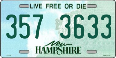 NH license plate 3573633