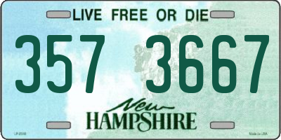 NH license plate 3573667