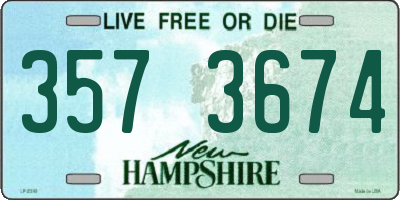 NH license plate 3573674