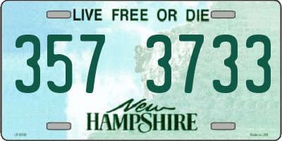 NH license plate 3573733