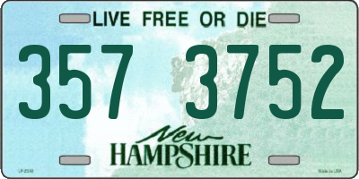 NH license plate 3573752