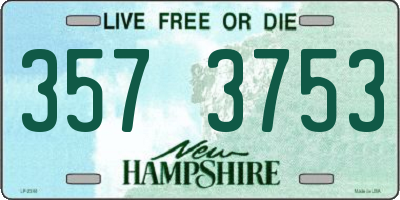NH license plate 3573753