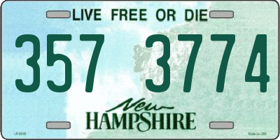NH license plate 3573774