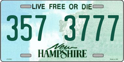 NH license plate 3573777