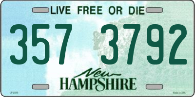 NH license plate 3573792