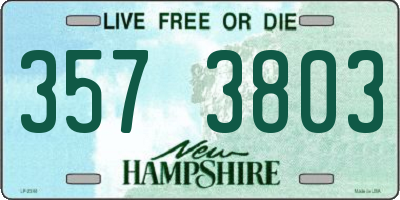 NH license plate 3573803