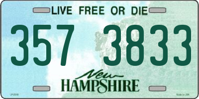 NH license plate 3573833