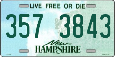 NH license plate 3573843