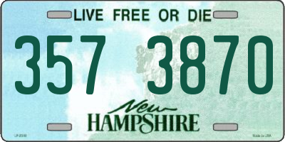 NH license plate 3573870