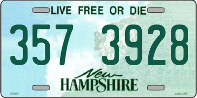 NH license plate 3573928