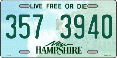 NH license plate 3573940
