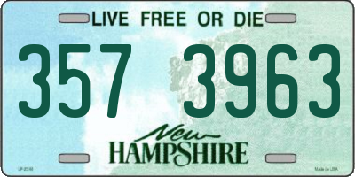 NH license plate 3573963