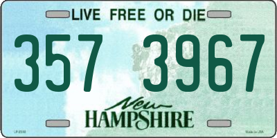 NH license plate 3573967