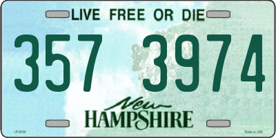NH license plate 3573974