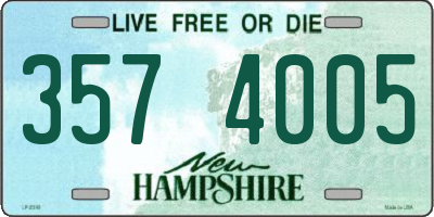 NH license plate 3574005