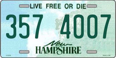 NH license plate 3574007