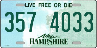 NH license plate 3574033