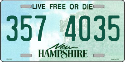 NH license plate 3574035