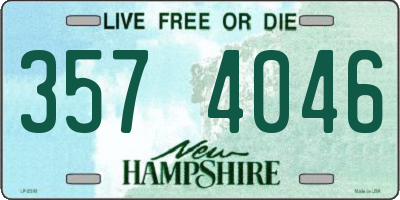 NH license plate 3574046
