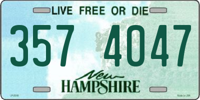 NH license plate 3574047