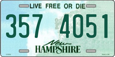 NH license plate 3574051