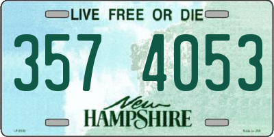 NH license plate 3574053