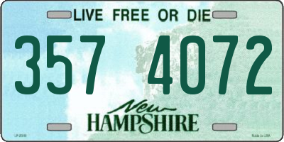 NH license plate 3574072