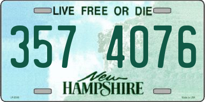 NH license plate 3574076
