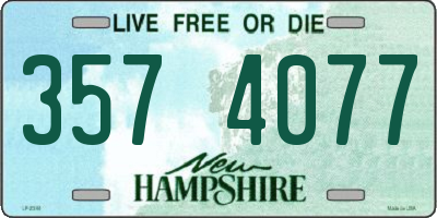 NH license plate 3574077