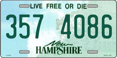 NH license plate 3574086