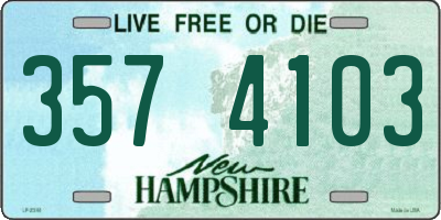 NH license plate 3574103