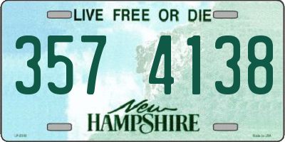 NH license plate 3574138