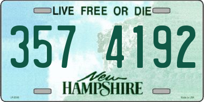 NH license plate 3574192