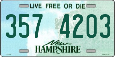 NH license plate 3574203