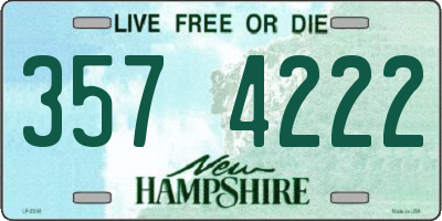 NH license plate 3574222