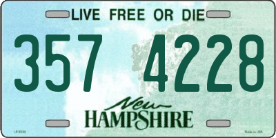 NH license plate 3574228