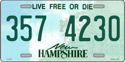 NH license plate 3574230