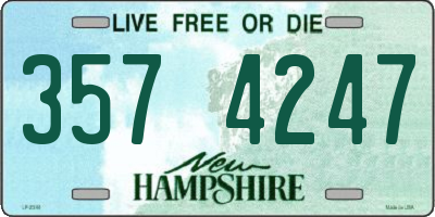 NH license plate 3574247