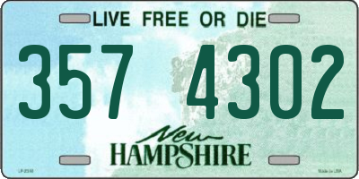 NH license plate 3574302